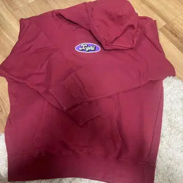 Xgirl 와인 레드 후드 부착 후드티