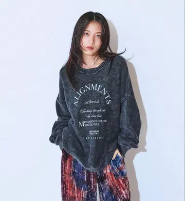 아치 MIX 로고 니트 풀오버/603819