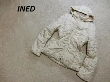 새상품급 INED 이네드 후디드 다운 자켓 펄 화이트 11