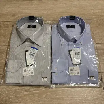 노다림질 긴팔 셔츠 2장 세트 L