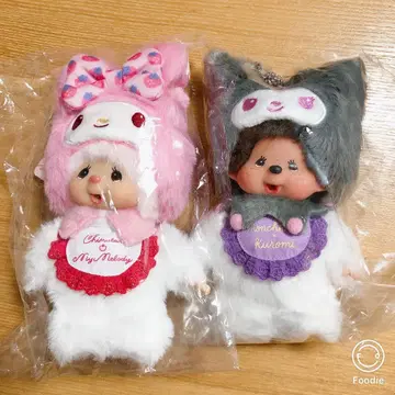 침탄 x 마이멜로디 키체인 몬치치 x 쿠로미 키체인