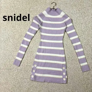 snidel 스트라이프 니트 원피스 프리 사이즈