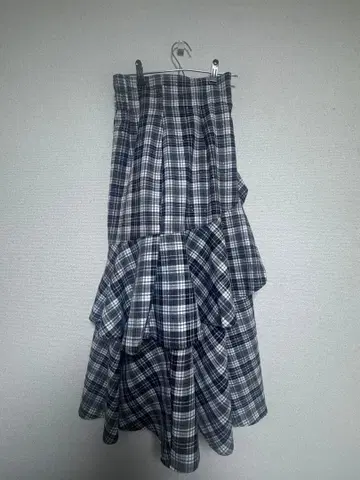 체크 프릴 슬릿 스코트 숏팬츠 rienda 롱 스커트