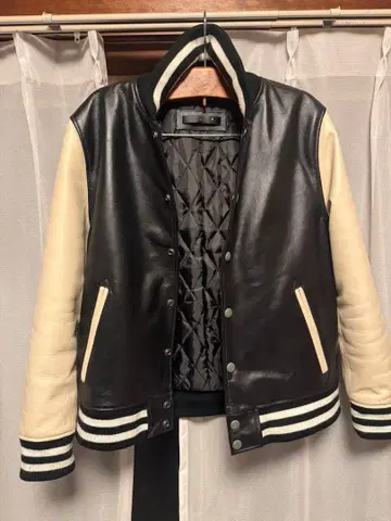 가죽 바시티 자켓 가죽 점퍼 L 사이즈