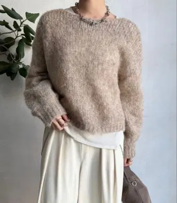 DOUDOU 모헤어 메쉬 풀오버