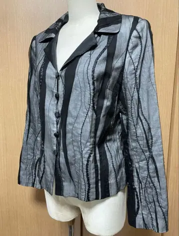 EL MIDAS 엘르미다 럭셔리 시스루 그레이 블랙 컬러 자켓 새상품급