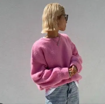 시마무라 anna 콜라보 핑크 니트