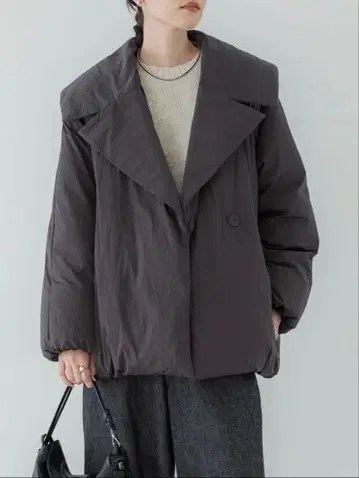 크루레 더블 브레스트 다운 자켓