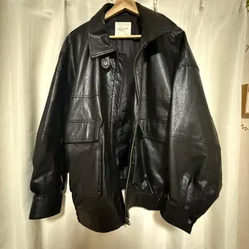 FREAK'S STORE 페이크 레더 자켓 블랙