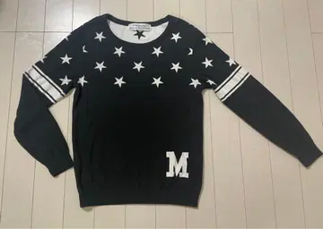 별 패턴 블랙 스웨터 M 사이즈