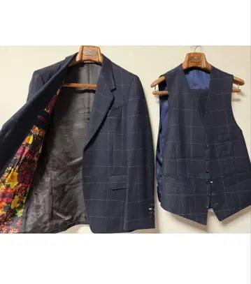 [ 정가 18만 ] Paul Smith 3피스 수트 셋업 체크