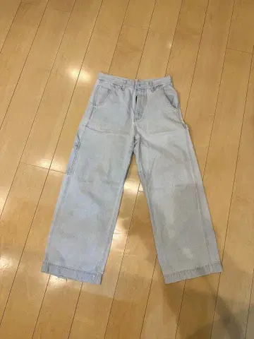 라이트 블루 데님 와이드 팬츠