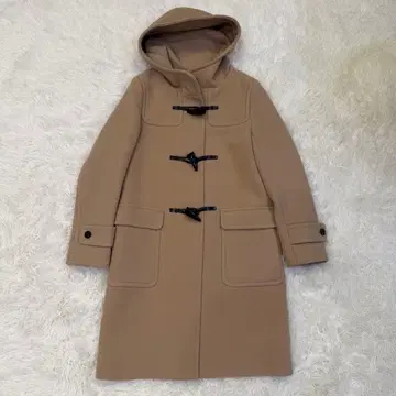 MACPHEE 멜톤 울 롱 더플 코트 베이지