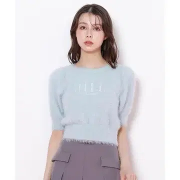 로고 자수 샤기 니트 JILL by JILLSTUART