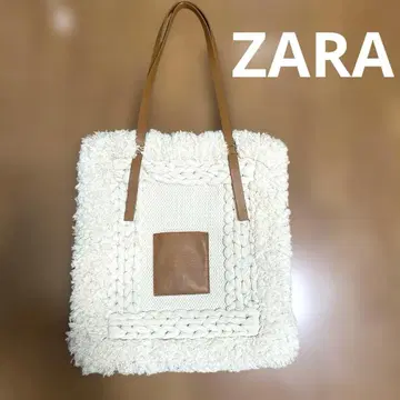 ZARA 아이보리 프린지 토트백