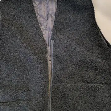 블랙 플리스 베스트 퀼팅