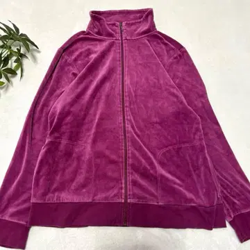 [ 희귀 ] 헤인즈 벨로아 트랙 자켓 블루종 집업 퍼플