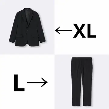 GU 수트 셋업 XL / L 블랙