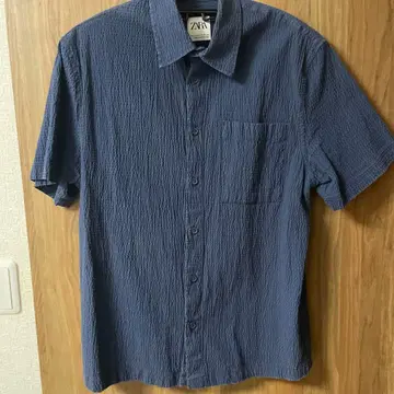 ZARA 반팔 셔츠 네이비 즉시 구매 가능