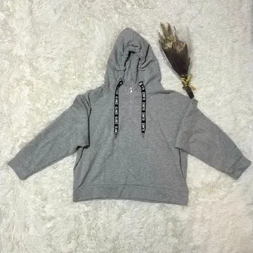 [ GLANCE ] 후드티/그레이/L/여성용/심플/후드 부착/무지