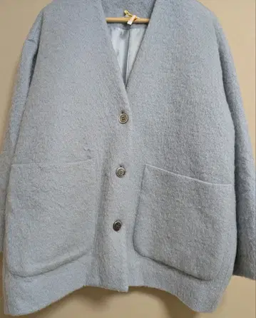 yori 울 모헤어 샤기 자켓