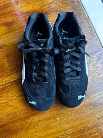 푸마 스피드캣 블랙 스웨이드 스니커즈 22.5