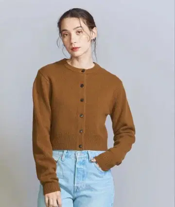 BEAUTY&YOUTH 울 숏 크루넥 니트 가디건