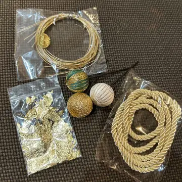 헤어 액세서리 세트 골드 컬러 와이어와 공