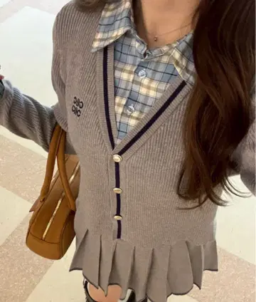 NICE CLAUP 셔츠&가디건 도킹 풀오버