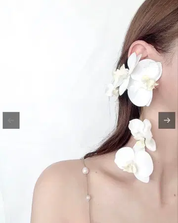 브라이덜 이어커프 귀걸이 [ Flower ] confetti Orchid