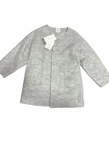 SEASON REASON 그레이 노카라 코튼 코트, 사이즈 LL