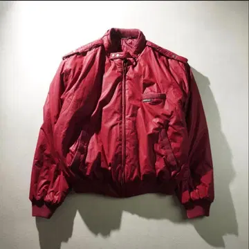버건디 봄버 자켓