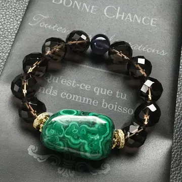 개성있는 맬러카이트 디자인 팔찌 16cm