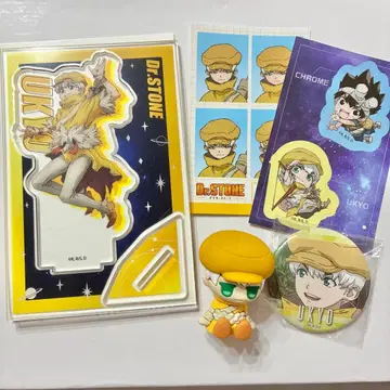 DR.STONE 우쿄 피규어 아크릴 스탠드 스티커 캔뱃지