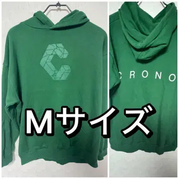 크로노스 CRONOS 후드티 그린 로고 M 사이즈