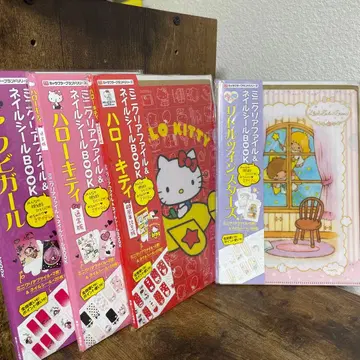 미니 클리어 파일 & 네일 씰 산리오 아쿠비 4개 세트