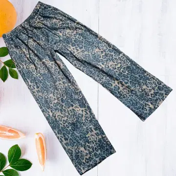 이지 팬츠 저리 레오파드 무늬 레오팔드 무늬 XL