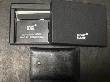MONTBLANC 카드 케이스 블랙 x 블루
