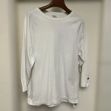 Champion T1011 화이트 긴팔 티셔츠 L