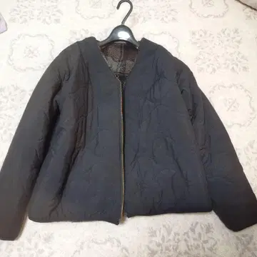 렙심 리버서블 숏코트 노카라 자켓 블랙 남녀 공용