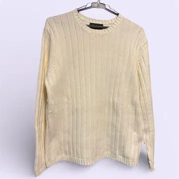 Eddie Bauer 리브 니트 스웨터 M 크림색