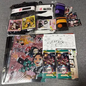 귀멸의 칼날 굿즈 묶음 판매 타월 스티커 클리어 파일