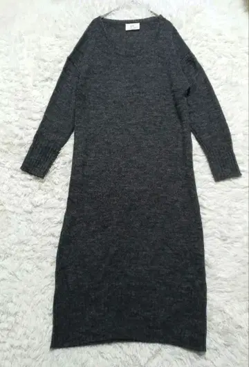 1er Arrondissement 니트 롱 원피스 긴팔 그레이 얇은 소재