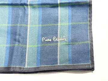 피에르 가르뎅 체크 무늬 손수건 약 45cm