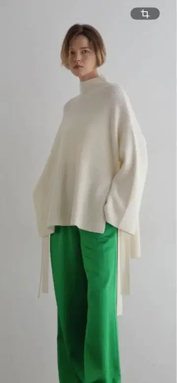 LE PHIL 루필 울 캐시미어 벨티드 니트 화이트