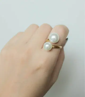 골드 펄 반지 ebine 11호 펄 반지