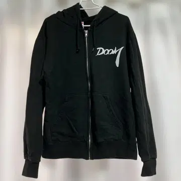 DOOM 블랙 후드티 풀 집업