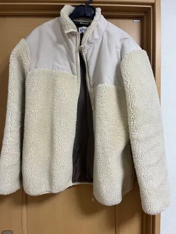 GLOBAL WORK 플리스 자켓 L 사이즈 크림색