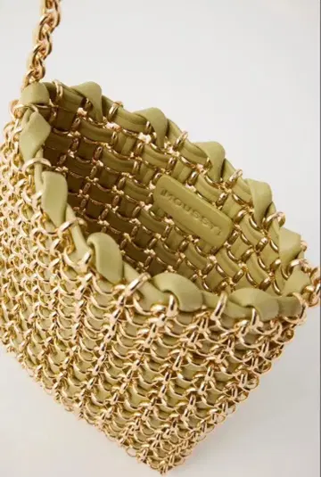 MOUSSY 올리브 그린 메쉬 숄더백