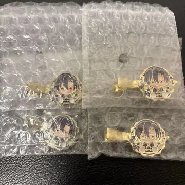 컬러풀 피치 메탈 헤어 클립 4개 세트